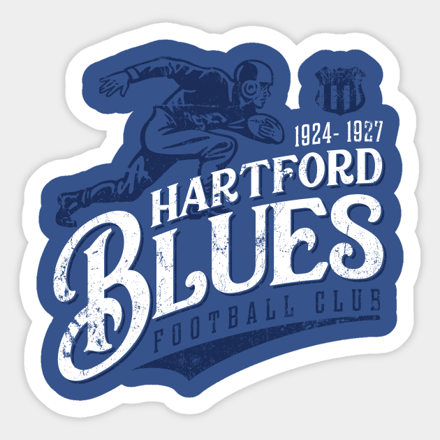 Hartford Blues Football Defunct Football Teams Sticker TeePublic